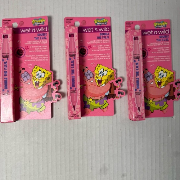 Wet N Wild SpongeBob Double The F.U.N. Liquid Eyeliner and Stamp - Picture 4 of 9